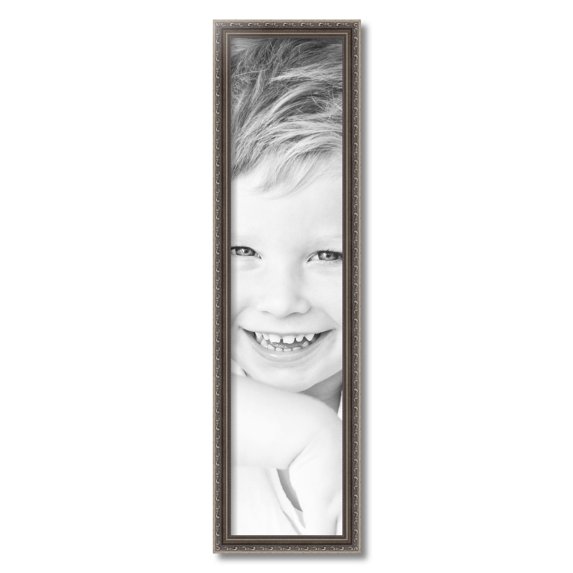 ArtToFrames 8x34 inch Antique Silver Picture Frame, Silver Wood Poster Frame (4562)