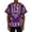 Purple, variant on Bibifish Mens Short Sleeve Crew Neck Tee Shirt Traditional Geometric Print Breathable Bohemian Cultural Style T-Shirts