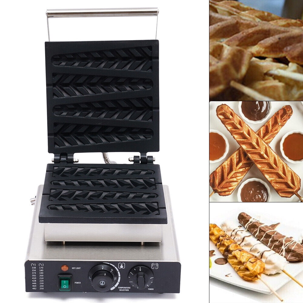 Nonstick Electric 6pcs Waffle Dog Maker Lolly Waffle Stick Baker Iron for USA 