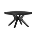 thumbnail image 3 of Plank+Beam Solid Wood Cross Leg Round Coffee Table, 36" Coffee Table for Living Room, Black, 3 of 8