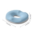 thumbnail image 3 of Blue Double Layer Donut-Shaped Memory Foam Seat Cushion,U-Cutout Tailbone Pressure Relief Pad,Ergonomic Contoured Support Cushion for Office Chair,Car Seat&Extended Sitting(17.32*15.75*2.95 in), 3 of 6