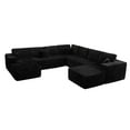 thumbnail image 2 of XIZZI U-Shape Modular Sectional Sofa Couch, 27" Deep Seat Modern Minimalist Couches for Living Room, Black, Style 4, 2 of 8