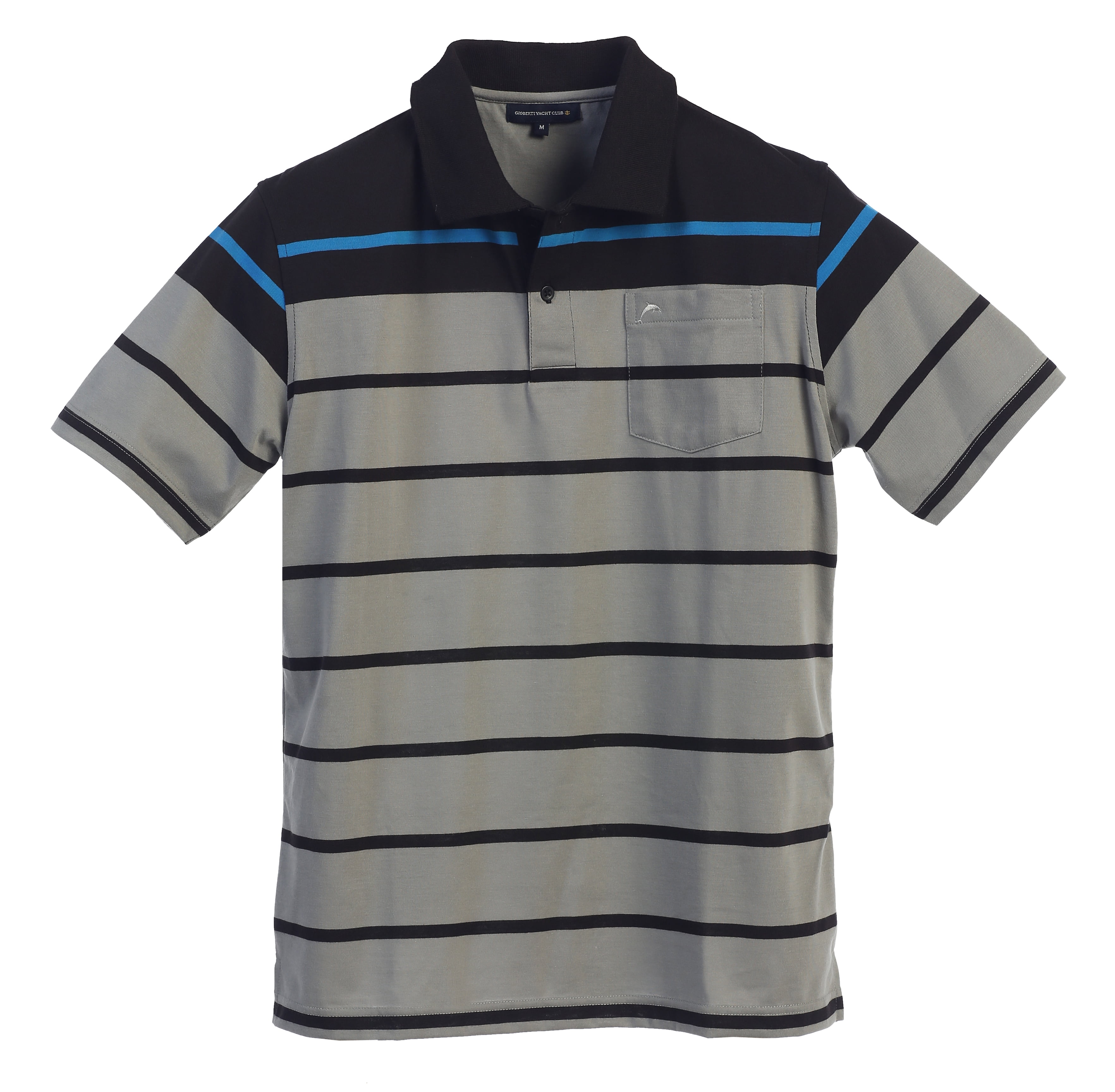 Gioberti Gioberti Mens Slim Fit Striped Polo Shirt with Pocket