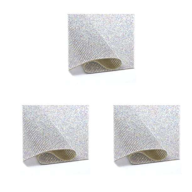 Cinta de diamantes de imitación de cristal Toystoory Adhesivo Exquisito Adorno de bricolaje color AB blanco 3Conjunto