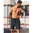 thumbnail image 4 of COOFANDY Men' 2 Pack Gym Workout Shorts 7 Inch Athletic Shorts Quick Dry Running Shorts with Pockets, 4 of 7