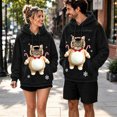 thumbnail image 2 of JAJAHO Fuzzy Pet Carrier Hoodie Christmas Unisex Small Animal Holding Sweatshirt Cat Dog Pouch Pullover Tops, 2 of 6