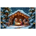 thumbnail image 2 of Nativity Theme Nativity Banner Christmas Christmas Banner LED Lights Star Decoration Religious Banner for Christmas Party Church Event Religious Celebration, 2 of 8
