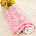 thumbnail image 2 of Methold Alfombrilla gruesa de doble capa para mascotas, suave y cómoda para el amado nido de gato, alfombrilla para arena para perros, arena Perchas para gatos estrella rosa S 35*28, 2 of 6