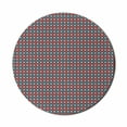 thumbnail image 1 of Geometrical Mouse Pad for Computers, Abstract Concept Red and Blue Dotted Stars Ornaments in Repeating Style, Round Non-Slip Thick Rubber Modern Gaming Mousepad, 8" Round, Multicolor, by Ambesonne, 1 of 2