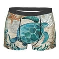 thumbnail image 4 of Goofa Watercolor Sea Turtle Printed Men's Boxer Briefs Underwear, Moisture-Wicking Underwear, Trunk,Soft and Breathable Cotton Underwear-XX-Large, 4 of 9