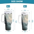 thumbnail image 6 of Yayeee 40oz Stainless Steel Tumbler with Straw and Handle Double-Wall Insulated Travel Water Bottle, Moon and House, 6 of 8