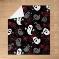 thumbnail image 3 of Cartoon Halloween Ghost Throw Blanket Twin 60x80 Watercolor Red Spider Web Wild Animal Flannel Blanket for Kids Teens Adults Cute Ghost Hippie Graffiti Bed Blanket for Party Bed, 3 of 6