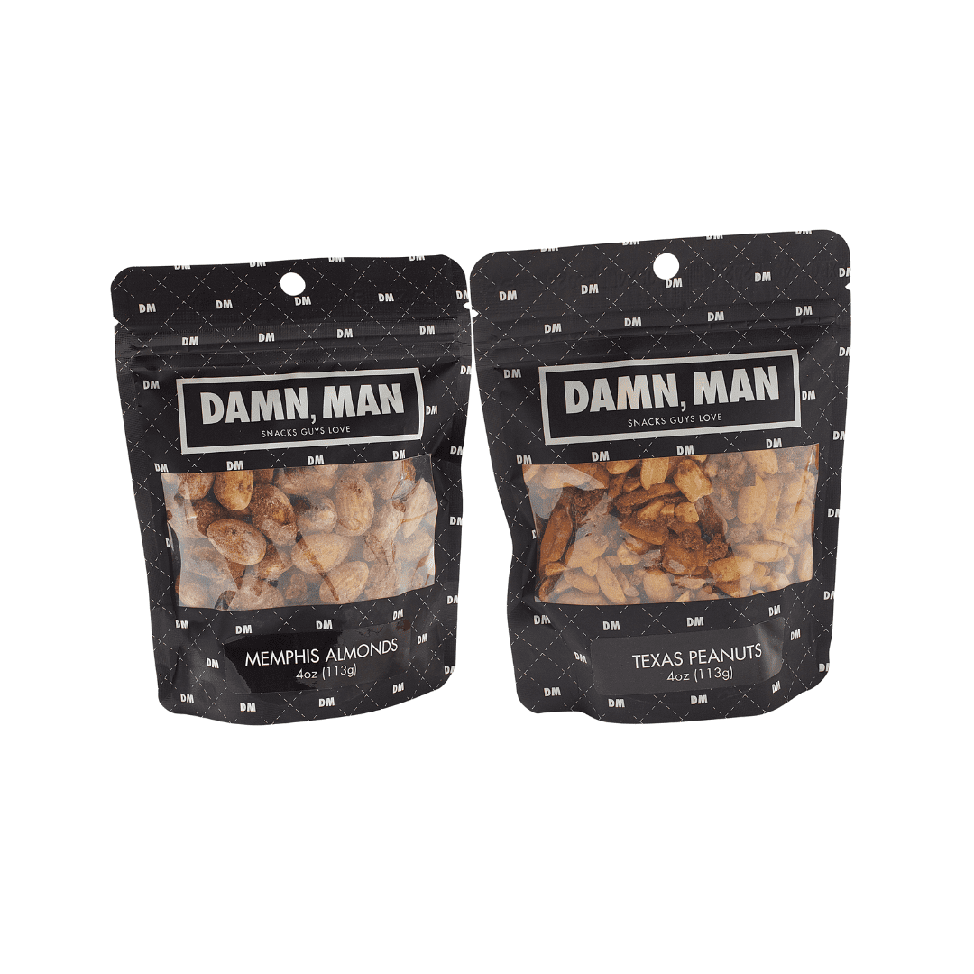 Damn, Man Honey BBQ Nut Snack Pack Box - Sweet & Spicy Father's Day Gift for Dad
