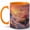 Orange, variant on Floating Island Sunset 11oz Ceramic Mug, Fantasy Sky Coffee Cup