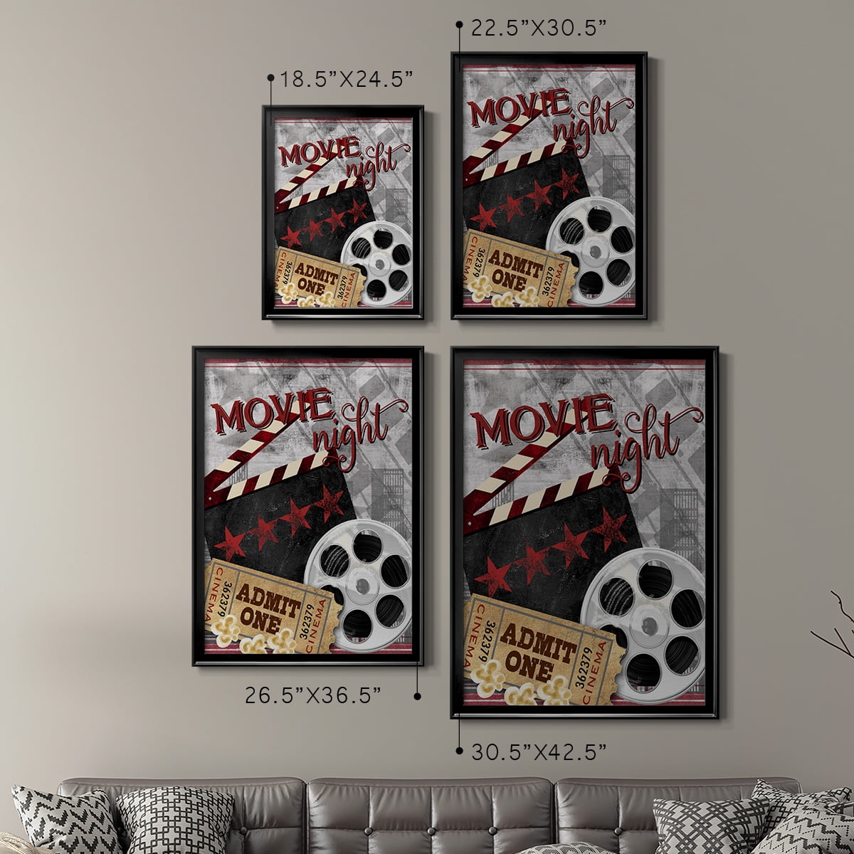 Movie Night II Premium Framed Print - Ready to Hang