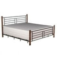 thumbnail image 5 of River Street Designs Raymond Textured Black Metal with Dark Weathered Wood Poster King Bed, 5 of 12