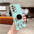 thumbnail image 7 of Compatible with Samsung Galaxy A23 Electroplated Case Women Girls Plating Astronaut Hidden Stand Case Camera Lens Protection Soft Silicone Case for Galaxy A23 4g/5g Universal 6.6 inch (Pink), 7 of 7