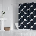 thumbnail image 2 of Dark Blue Dinosaurs Silhouette Pattern Shower Curtain 72"x72" ,Bathroom Decorative Shower Curtains Set with 12 Hooks,Modern Waterproof Washable Shower Curtain, 2 of 6