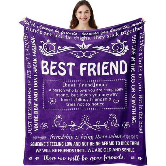 DAJU Best Friend Birthday Gifts Birthday Gifts for Women Friendship Best Friend Blanket Gifts for Women Bestie/Bff Gifts Gifts for Friends Female Friendship Gifts Gifts for Best Friend(30*40inch)