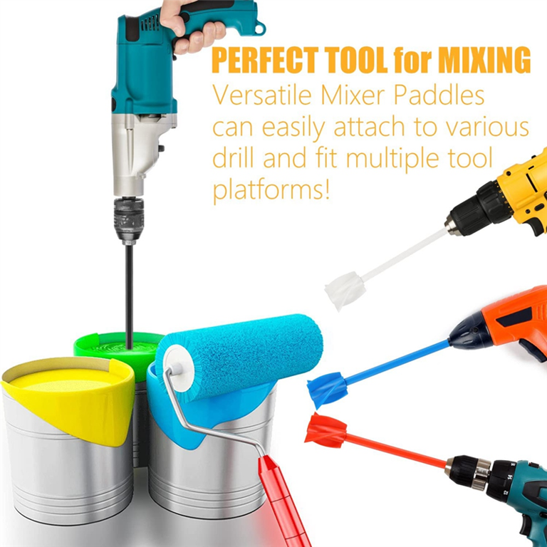 Epoxy Mixer, Handheld Resin Mixing Tools With 4pcs Paddles