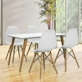 thumbnail image 3 of COSTWAY Set of 4 Mid Century Modern Style Dining Side Chair Wood Leg, 3 of 9