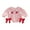 Pink, variant on BemeyourBBs Valentines Day Outfit Baby Girl Smocked Bubble Rompers Puff Long Sleeve Doll Collar Letters Embroidery Bodysuit Bow Spring Clothes