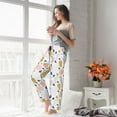 thumbnail image 4 of Uemuo Geometric Spots Pattern Women's Wide Leg Palazzo Lounge Pants with Pockets Light Weight Loose Comfy Casual Pajama Pants-Medium, 4 of 9