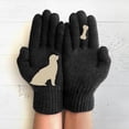thumbnail image 3 of Tnhcen Womens Wool Winter Warm Knit Gloves,Thick Thermal Thinsulate Lined Anti-Slip Cable Cuff Driving Gloves, 3 of 3