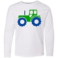 thumbnail image 3 of Inktastic Cute Green Tractor Long Sleeve Youth T-Shirt, 3 of 5
