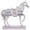 Silver, variant on Creative Standing Horse Sculpture Resin Crafts, Simulation Animal Statue, Desktop Figurine Ornament ,