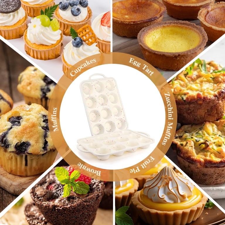 AOKIWO 2-Piece Silicone Muffin Pan, 12-Cup photo 6