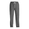 thumbnail image 7 of HKYNLAG Men's Pajama Pants Buffalo Plaid Mens PJ Pajama Pants Bottoms Caual Lounge Pants Sleepwear Christmas PJs with Pockets Dark Gray 2XL, 7 of 7