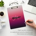 thumbnail image 2 of FMSHPON Gradient Pink Clipboard Hardboard Wood Nursing Clip Board and Pull for Standard A4 Letter 13x9 inches, 2 of 2