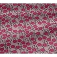 thumbnail image 4 of oneOone Cotton Jersey Dark Pink Fabric Leaves & Rose Floral Sewing Craft Projects Fabric Prints By Yard 58 Inch Wide, 4 of 4