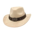 thumbnail image 3 of Sombrero de vaquero moda cálido sombrero de protección ar para montar fijación temática de senderismo Beige, 3 of 8