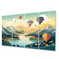thumbnail image 2 of Designart "Celestial Journeys Balloon Beyond Clouds" Transportation Metal Wall Art Set, 2 of 5