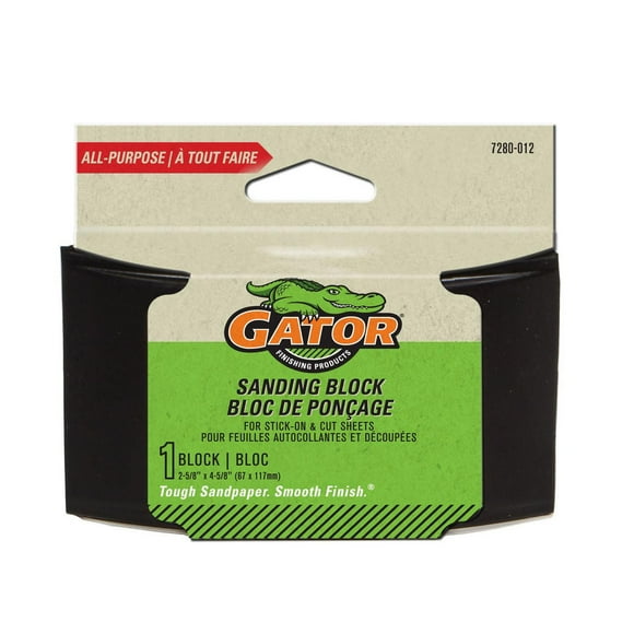 GATOR Rubber Sanding Block, Rubber - 4 3/4-in L x 2 1/2-in W