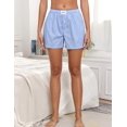thumbnail image 2 of Pantalones de pijama Viakeo para mujer, calzoncillos tipo bóxer de algodón a cuadros, x2, 2 of 6