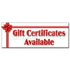 "12"" GIFT CERTIFICATES AVAILABLE DECAL sticker cards giving store restaurant"