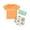Orange, variant on Vedolay Summer Short Sets Girls Summer Outfits 2 Piece Short Sets Ruffle Sleeve Print T Shirt & Shorts,Gray 0-6 Months