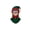Green, variant on HOARBOEG Christmas Elf Costume Mask, Full Head and Neck Costume Accessory, 16.14 x 7.87 Inch