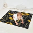 thumbnail image 2 of Black Sunflower Word Pattern Blanket,Comfortable Soft Flannel Throw Blanket,All Season,Warm Lightweight Blankets for Sofa Bed Couch Living Room Chair,30"x40", 2 of 4