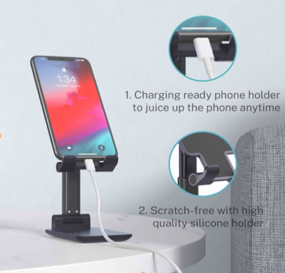 Soporte Para CELULAR O TABLET de Escritorio. CONTOYSA HD124 Negro Walmart en linea