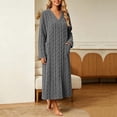 thumbnail image 7 of Jopfuhed Womens V-Neck Fleece Robes Fluffy Plush Bathrobe Long Housecoat with Pockets Winter Warm Cozy Loungewear Sleepwear, 7 of 7