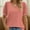 Pink, variant on Womens Summer Casual Shirts Short Sleeve Tunic V Neck Trendy Blouses Tops