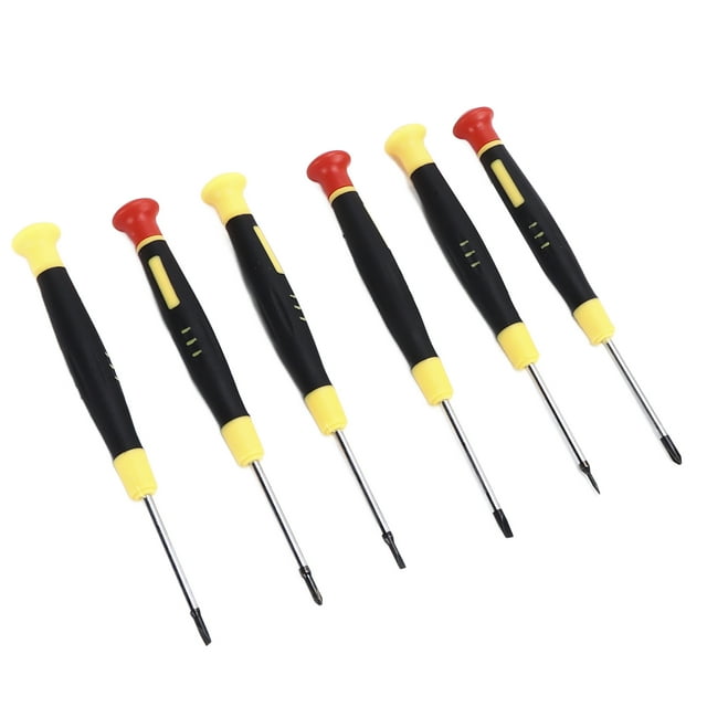 Senjay Petit Ensemble de Tournevis, 6 Pcs Kit de Tournevis Tête Plate Tête Croisée Mini Tournevis pour Vis Micro Minuscules, Kit d'Outils de Pilote Micro