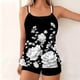 thumbnail image 4 of Traje de baño de 2 piezas para mujer, trajes de baño para mujer, traje de baño estampado de tres piezas con abertura para mujer, 4 of 6
