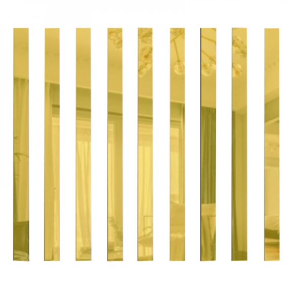 Clearance Sale!!! 10Pcs/Set Striped Design Removable Mirror Sticker Self-Adhesive Acrylic Mirror Plate Wall Decal Background Decoration