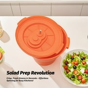 Hakka Brothers 2.5 Gallon Commercial Manual Salad Spinner, 10 Qt Lettuce Dryer