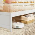 thumbnail image 5 of Auranook Queen Size Wooden Bed Frame w/2 Rolling Storage Drawers Wood Slat Support, 5 of 8